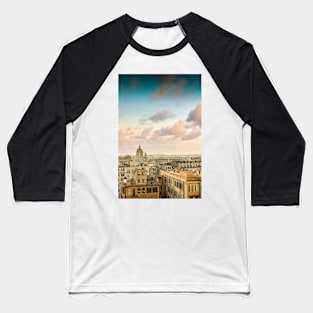 Rome Cityscape Skyline Baseball T-Shirt